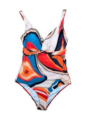 Multi-Color Abstract Print Women’s One-Piece Swimsuit